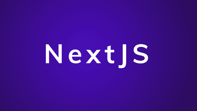 Why NextJS?